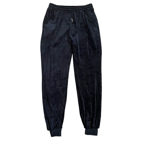 Super Soft Velvet Black Joggers Size L NWT (Reminiscent of Juicy Jog… - Picture 1 of 3